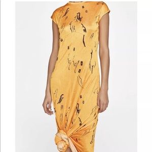 Zara Yellow and Black Dress